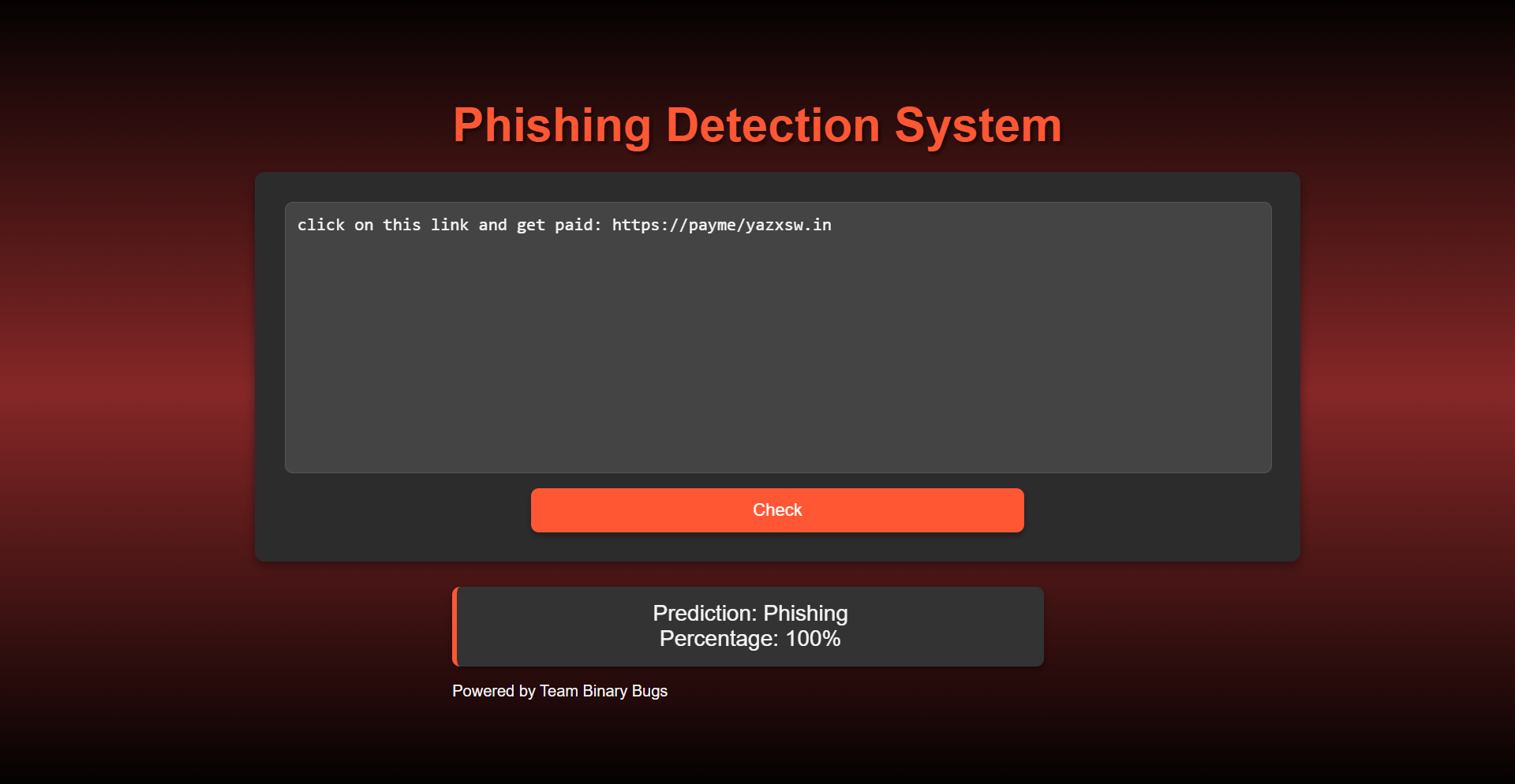 Phishing Detection Tool