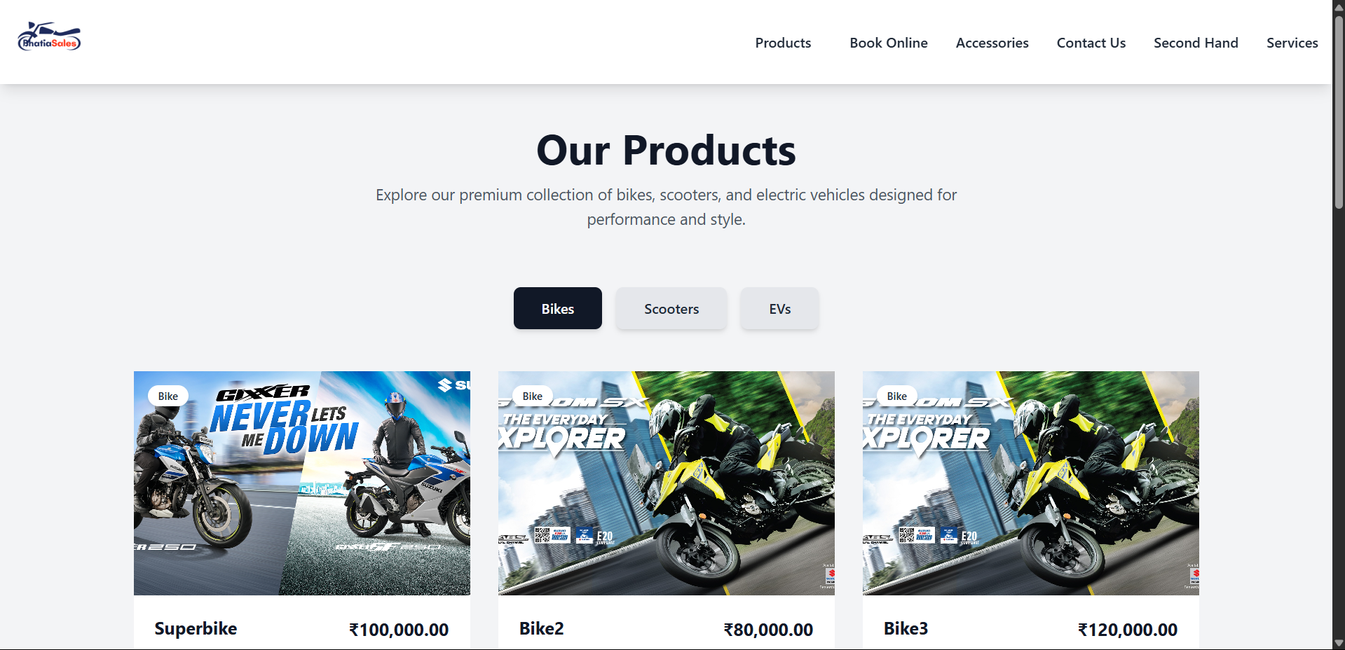 BhatiaSales Website